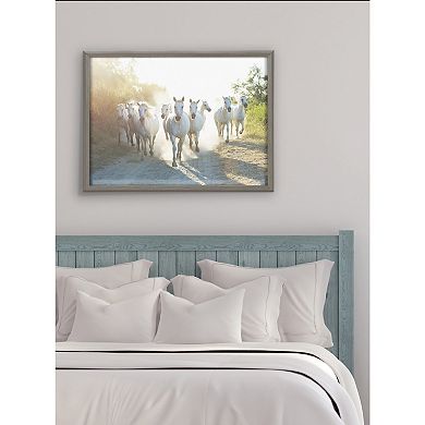 Blake Camargue Horse XIII Framed Printed Glass by Laura Evans