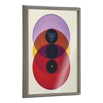 Blake Colorful Records Purple Red Framed Printed Glass by Emiko and Mark Franzen of F2Images