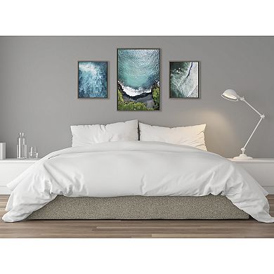 Sylvie Maui Black Sands Beach Framed Canvas Set by Rachel Bolgov