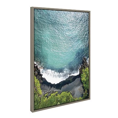 Sylvie Maui Black Sands Beach Framed Canvas Set by Rachel Bolgov