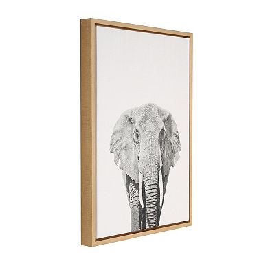 Sylvie Elephant Framed Canvas by Simon Te of Tai Prints