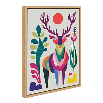 Sylvie MCM Reindeer Framed Canvas by Rachel Lee of My Dream Wall