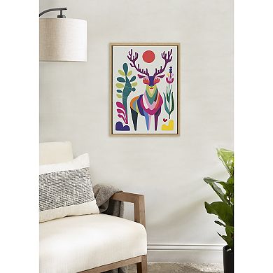 Sylvie MCM Reindeer Framed Canvas by Rachel Lee of My Dream Wall