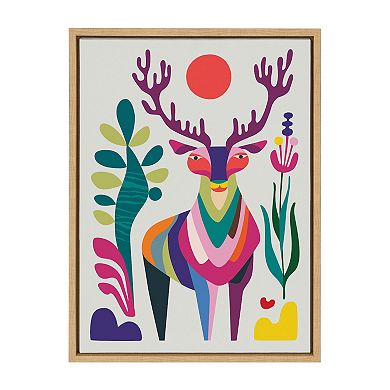 Sylvie MCM Reindeer Framed Canvas by Rachel Lee of My Dream Wall