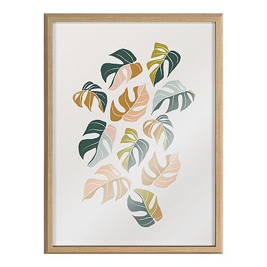 Blake Tropical Leaves 02 Framed Printed Glass by Alicia Schultz