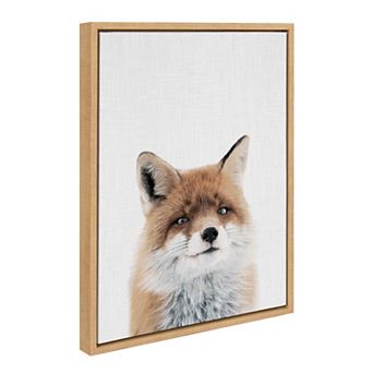 Sylvie Fox Color Framed Canvas by Simon Te of Tai Prints