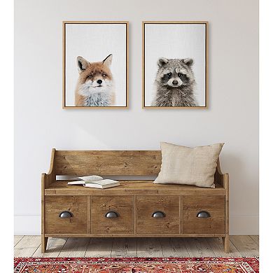 Sylvie Fox Color Framed Canvas by Simon Te of Tai Prints