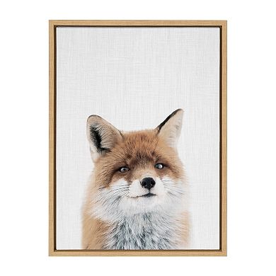 Sylvie Fox Color Framed Canvas by Simon Te of Tai Prints