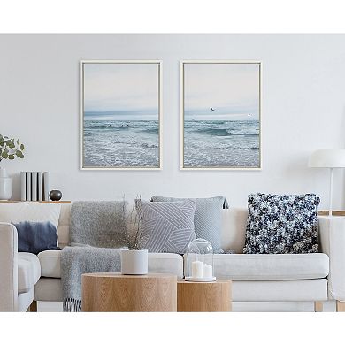 Sylvie Ocean Swim Left and Right Framed Canvas by Stephanie Klatt
