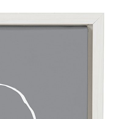 Sylvie Gray Going in Circles Framed Canvas Set by Teju Reval of SnazzyHues