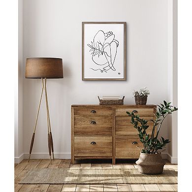 Blake Summer Lines 5 Framed Printed Glass by Maggie Stephenson
