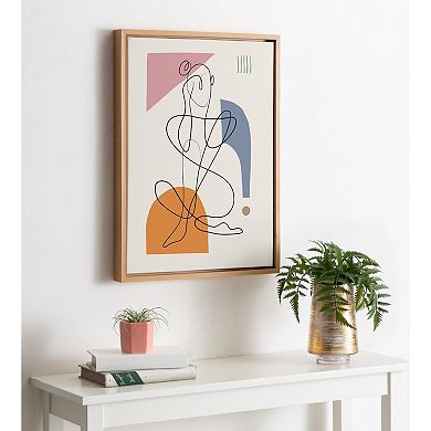 Sylvie Thinking Of You Framed Canvas By Rachel Lee of My Dream Wall