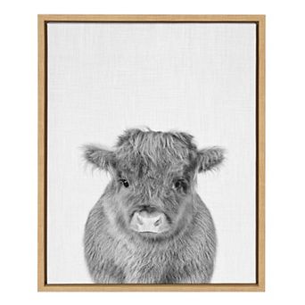 Sylvie Calf Framed Canvas Wall Art by Simon Te of Tai Prints