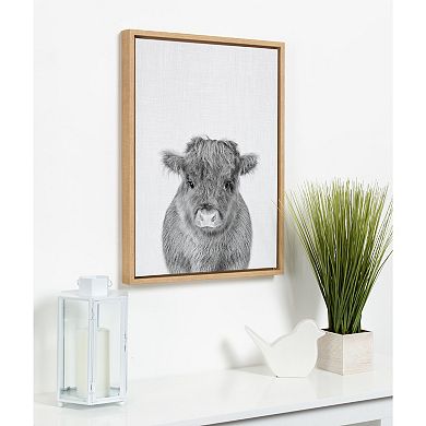 Sylvie Calf Framed Canvas Wall Art by Simon Te of Tai Prints