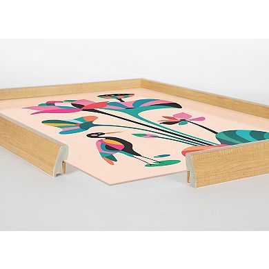 Blake Mid Century Modern Lotus Framed Printed Glass by Rachel Lee of My Dream Wall