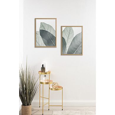 Blake Modern Green Leaf Botanical Framed Printed Glass by The Creative Bunch Studio