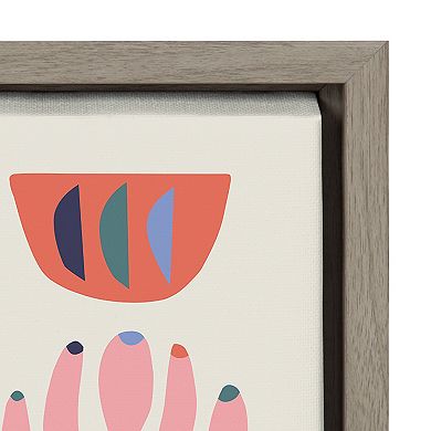 Sylvie Mid Century Succulents Framed Canvas by Rachel Lee of My Dream Wall
