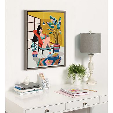 Sylvie Plant Lady Framed Canvas by Rachel Lee of My Dream Wall