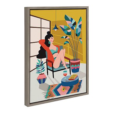 Sylvie Plant Lady Framed Canvas by Rachel Lee of My Dream Wall