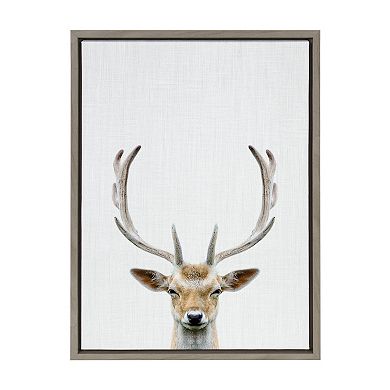 Sylvie Deer Color Framed Canvas by Simon Te of Tai Prints
