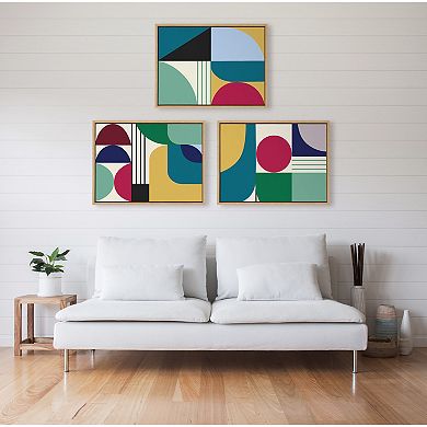 Sylvie MCM Pattern 07 08 and 09 Framed Canvas by Rachel Lee of My Dream Wall