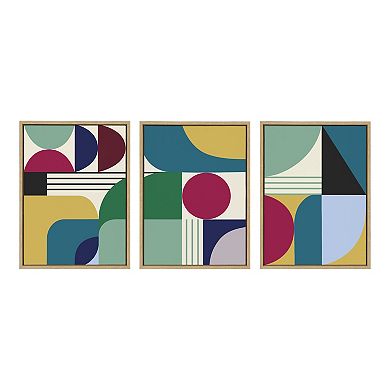 Sylvie MCM Pattern 07 08 and 09 Framed Canvas by Rachel Lee of My Dream Wall