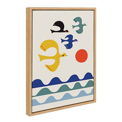 Sylvie Flock of Birds Framed Canvas by Rachel Lee of My Dream Wall