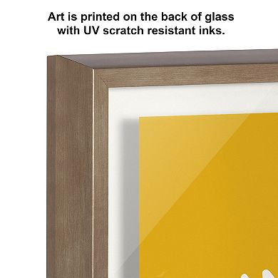 Blake When Life Gives You Lemons Yellow Framed Printed Glass by The Creative Bunch Studio
