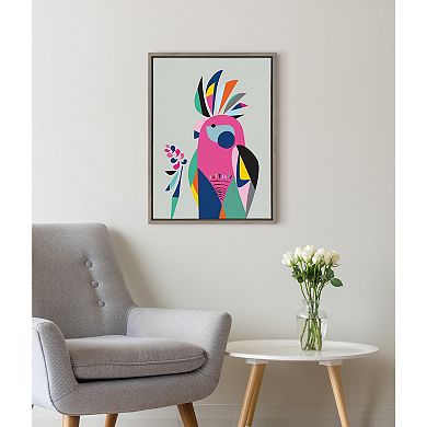 Sylvie Galah Framed Canvas by Rachel Lee of My Dream Wall