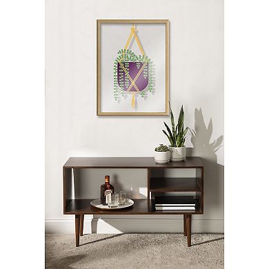 Blake Hanging Plant Framed Printed Glass by Amber Leaders Designs