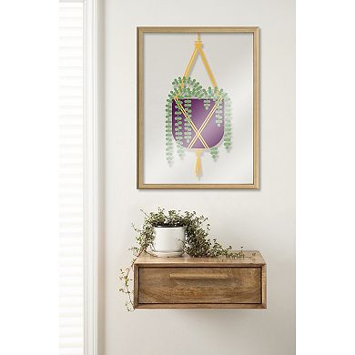 Blake Hanging Plant Framed Printed Glass by Amber Leaders Designs