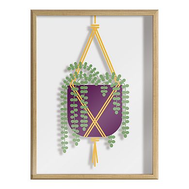 Blake Hanging Plant Framed Printed Glass by Amber Leaders Designs