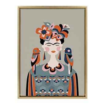 Sylvie MCM Frida Kahlo Framed Canvas by Rachel Lee of My Dream Wall