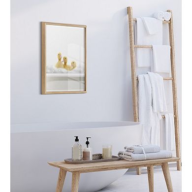 Blake Bathroom Bubble Bath 3 Ducks Framed Printed Glass by The Creative Bunch Studio