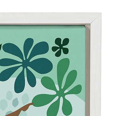 Sylvie Mid Century Modern Girl Friends Framed Canvas by Rachel Lee of My Dream Wall