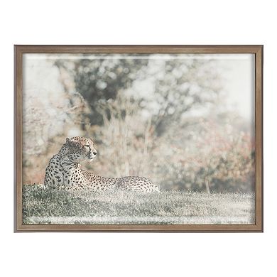 Blake Cheetah Framed Printed Glass by Alicia Abla