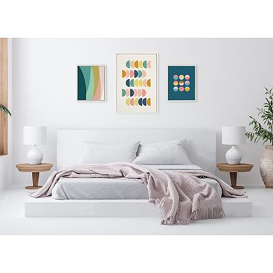 Sylvie Abstract Shapes Framed Canvas Set by Apricot and Birch