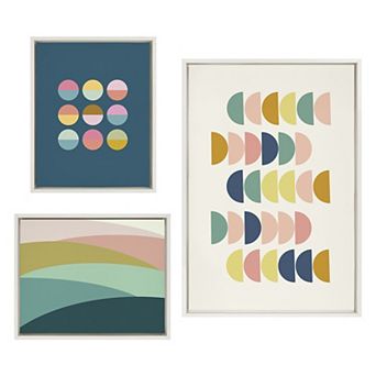 Sylvie Abstract Shapes Framed Canvas Set by Apricot and Birch