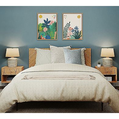 Sylvie Zen Garden 1 and 2 Framed Canvas Art Set by Kelly Knaga