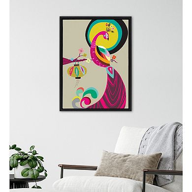 Sylvie Peacock Framed Canvas by Rachel Lee of My Dream Wall