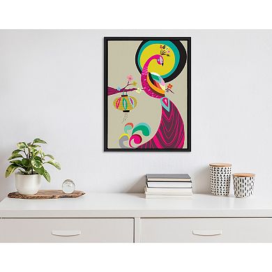Sylvie Peacock Framed Canvas by Rachel Lee of My Dream Wall