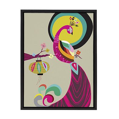 Sylvie Peacock Framed Canvas by Rachel Lee of My Dream Wall