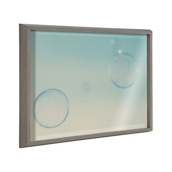 Blake Bubble Rectangle II Framed Printed Glass by Laura Evans
