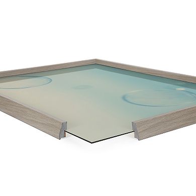 Blake Bubble Rectangle II Framed Printed Glass by Laura Evans