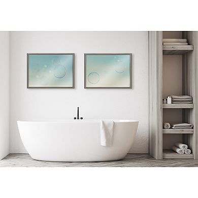Blake Bubble Rectangle II Framed Printed Glass by Laura Evans