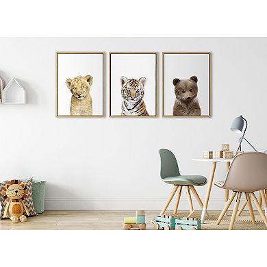 Sylvie Lions And Tigers And Bears Framed Canvas By Amy Peterson