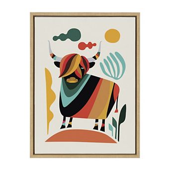 Sylvie Cow Framed Canvas by Rachel Lee of My Dream Wall