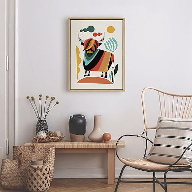 Sylvie Cow Framed Canvas by Rachel Lee of My Dream Wall