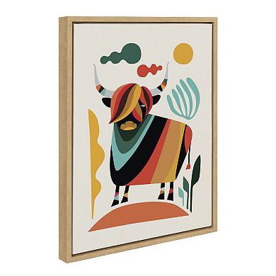 Sylvie Cow Framed Canvas by Rachel Lee of My Dream Wall