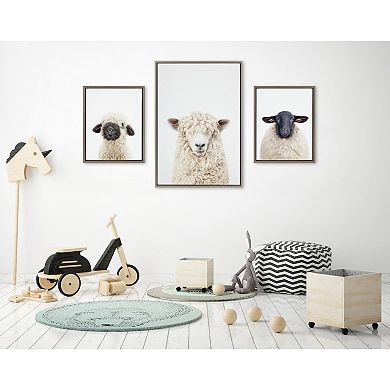 Sylvie Sheep Framed Canvas Art Set by Amy Petrson Art Studio